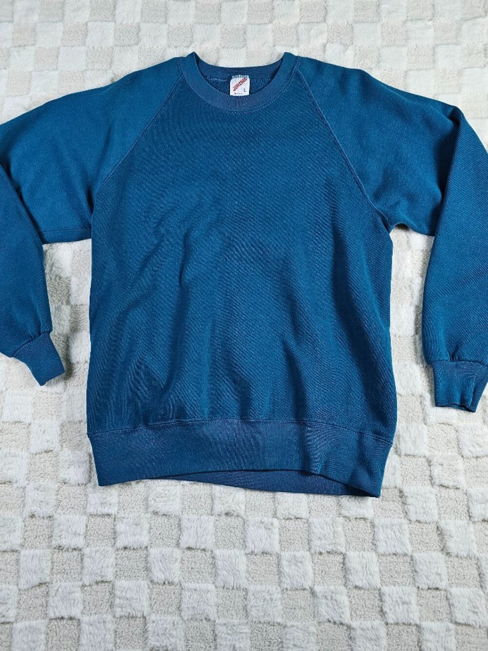 Jerzees Vintage Teal Women's Sweatshirt Size Large Made in USA